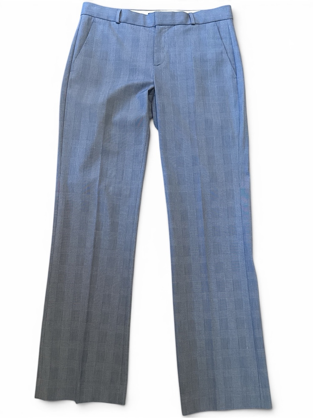Banana Republic Blue Plaid Logan Straight Leg Dress Trousers-Women’s Size 8